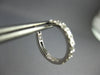 ESTATE .93CT DIAMOND 14KT WHITE GOLD 3D CLASSIC INSIDE OUT HOOP HANGING EARRINGS