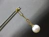 ESTATE AAA SOUTH SEA PEARL 14KT YELLOW GOLD OVAL LOVE KNOT FUN HANGING EARRINGS