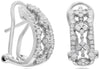 ESTATE WIDE .55CT DIAMOND 14KT WHITE GOLD 3D MULTI FLOWER FUN HANGING EARRINGS