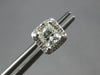 ESTATE 1.10CT DIAMOND 14KT WHITE GOLD PRINCESS & ROUND SQUARE HALO STUD EARRINGS