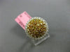 ESTATE LARGE 1.09CT DIAMOND 18KT WHITE & YELLOW GOLD HALO CIRCULAR COCKTAIL RING