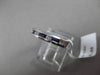 ESTATE .70CTW DIAMOND & AAA SAPPHIRE 14KT WHITE GOLD MILGRAIN ANNIVERSARY RING