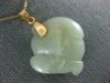 ANTIQUE JADE 14KT YELLOW GOLD 3D HANDCRAFTED CLASSIC LUCKY FISH PENDANT #25825
