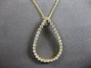 LARGE 1.01CT DIAMOND 14KT YELLOW GOLD 3D CLASSIC OPEN TEAR DROP FLOATING PENDANT