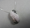 ESTATE 1.50CT WHITE & BLACK DIAMOND 14K WHITE GOLD X PAVE INFINITY PENDANT CHAIN