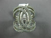 ESTATE LARGE .88CT DIAMOND 14KT WHITE GOLD 3D DOUBLE ROW LOVE KNOT INFINITY RING