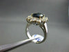 ESTATE LARGE 5.10CT DIAMOND & AAA SAPPHIRE 14KT WHITE GOLD OVAL CLUSTER RING