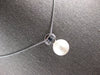 LARGE .53CT DIAMOND & AAA SAPPHIRE & SOUTH SEA PEARL 14KT WHITE GOLD 3D PENDANT