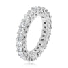 2.59CT DIAMOND 18K WHITE GOLD ASSCHER CUT SHARED PRONG ETERNITY ANNIVERSARY RING