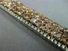 ESTATE LARGE 22.84CT MULTI COLOR DIAMOND 18KT WHITE & ROSE GOLD TENNIS BRACELET