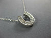 ESTATE .20CT DIAMOND 14KT WHITE GOLD 3D HORSE SHOE LUCKY FUN PENDANT #26970