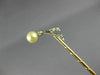 ANTIQUE .07CT OLD MINE DIAMOND & AAA PEARL 14K YELLOW GOLD BIRD LAPEL PIN #26535
