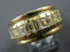 ESTATE WIDE 1.46CT DIAMOND 14KT YELLOW GOLD 3D BAGUETTE CHANNEL ANNIVERSARY RING