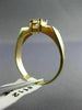 ANTIQUE .76CT ASSCHER CUT DIAMOND 14KT YELLOW GOLD PAST PRESENT FUTURE RING #112