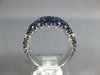 LARGE 3.77CT DIAMOND & AAA SAPPHIRE 18KT WHITE GOLD MULTI ROW ANNIVERSARY RING
