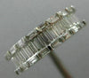 WIDE 2.93CT BAGUETTE DIAMOND 14KT WHITE GOLD 3D 3 ROW ETERNITY ANNIVERSARY RING