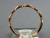 ESTATE .09CT DIAMOND 14KT ROSE GOLD 2MM MARQUISE SHAPE FILIGREE ANNIVERSARY RING