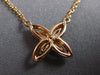 .35CT DIAMOND 18KT ROSE GOLD 3D ROUND & MARQUISE FLOWER BUTTERFLY LOVE NECKLACE