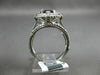 ESTATE WIDE 2.81CT DIAMOND & EXTRA FACET AAA GARNET 14K WHITE GOLD FILIGREE RING