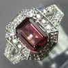 WIDE 1.93CT DIAMOND & AAA TOURMALINE 14KT WHITE GOLD EMERALD CUT ENGAGEMENT RING