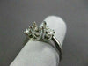 ESTATE .28CT DIAMOND 14KT W GOLD 3 STONE LUCIDA SEMI MOUNT ENGAGEMENT RING #722