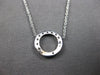 ESTATE .15CT DIAMOND 14KT WHITE GOLD 3D CLASSIC CIRCLE OF LIFE FUN NECKLACE