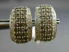 ESTATE WIDE 1.20CT WHITE & CHOCOLATE FANCY DIAMOND 14K WHITE GOLD EARRINGS 22345