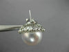 LARGE 2.38CT DIAMOND AAA SAPPHIRE & SOUTH SEA PEARL 18KT WHITE GOLD 3D EARRINGS