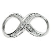 LARGE 1.02CT DIAMOND 14KT WHITE GOLD ROUND CHANNEL INFINITY LOVE SLIDER PENDANT