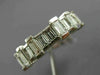 ESTATE 1.35CT EMERALD DIAMOND 18KT WHITE GOLD 3D WEDDING ANNIVERSARY RING 11380