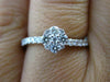 ESTATE .84CT DIAMOND 18KT WHITE & ROSE GOLD 3D DOUBLE FLOWER CLUSTER FUN RING