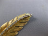 EXTRA LARGE .92CT DIAMOND 14KT YELLOW GOLD 3D HAND CRAFTED LEAF BROOCH PIN