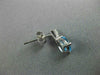 ESTATE 2.02CT DIAMOND & AAA BLUE TOPAZ 14K WHITE GOLD TEAR DROP HANGING EARRINGS