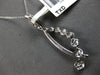 LARGE .50CT DIAMOND 14KT WHITE GOLD 3D CLASSIC JOURNEY INFINITY FLOATING PENDANT