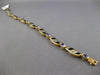 2.97CT DIAMOND & AAA TANZANITE 14KT YELLOW GOLD 3D OVAL & ROUND TENNIS BRACELET