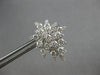 LARGE 3.20CT DIAMOND 18KT WHITE GOLD MULTI LEAF CLUSTER FLOWER CLIP ON EARRINGS