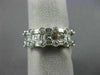 WIDE 1.40CT ROUND PRINCESS & BAGUETTE DIAMOND 14KT WHITE GOLD WEDDING RING #1346