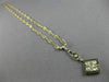 ANTIQUE LARGE 2.30CT DIAMOND & AAA SAPPHIRE 14KT TWO TONE GOLD NECKLACE #26434
