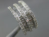 WIDE 2.50CT DIAMOND 14KT WHITE GOLD ROUND & BAGUETTE MULTI ROW ANNIVERSARY RING