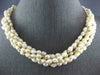 ESTATE WIDE AAA PEARLS 14KT YELLOW GOLD 3D MULTI STRAND BEADED CLASSIC NECKLACE