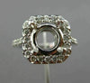 ESTATE .80CT DIAMOND 14KT WHITE GOLD 3D SQUARE SEMI MOUNT ENGAGEMENT RING #25529
