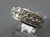 WIDE 1.01CT DIAMOND 14KT WHITE GOLD 3D CLASSIC 2 ROW BEADED FUN ANNIVERSARY RING