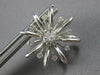 ESTATE LARGE 1.05CT DIAMOND 14KT WHITE GOLD 3D CLASSIC FLOWER STUD EARRINGS