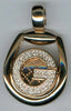 ESTATE .25CT DIAMOND 18KT ROSE GOLD 3D G INITIAL FUN FLOATING PENDANT