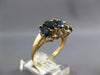 2.6CT DIAMOND & AAA SAPPHIRE 14K YELLOW GOLD 5 STONE PEAR SHAPE CRISS CROSS RING