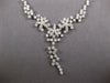 LARGE 4.39CT DIAMOND 18KT WHITE GOLD MULTI FLOWER LARIAT SEMI ETERNITY NECKLACE