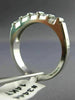 ESTATE .65CT DIAMOND 14KT WHITE GOLD 5 STONE 4mm CHANNEL ANNIVERSARY RING #3444