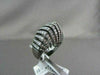 ANTIQUE 18KT WIDE FILIGREE PYRAMID 3D 2.35CT BLACK AND WHITE DIAMONDS GOLD RING