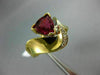 ESTATE WIDE 1.50CT DIAMOND & AAA PINK TOURMALINE 18KT TWO TONE GOLD RING #22057