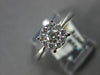 ESTATE .34CT DIAMOND 18KT WHITE GOLD ROUND 3D CLUSTER INVISIBLE ENGANGEMENT RING